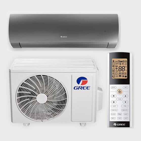 Gree Dark Pro 2,7 kW inverteres split klíma – Matt sötétszürke, Wi-Fi, Cold Plasma