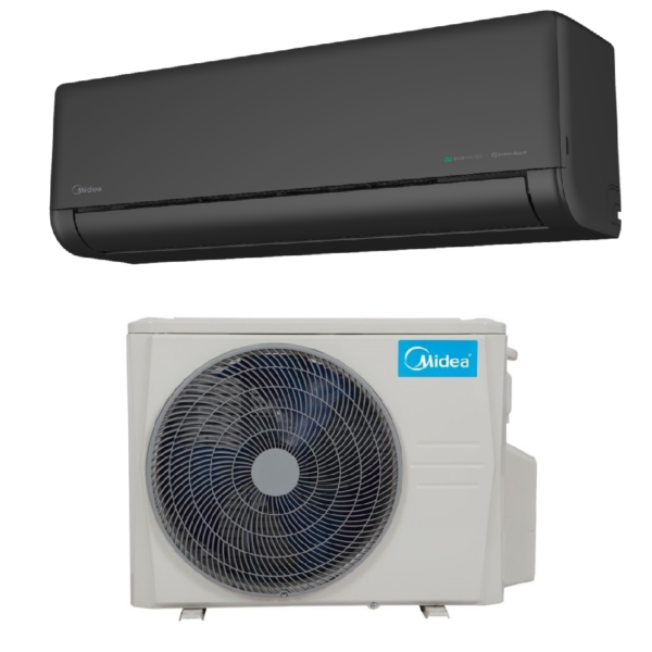 Midea Solstice Fekete 2,6 kW inverteres split klíma – AI EcoMaster, Wi-Fi, Ionizátor